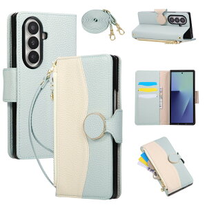Mldjomid �p��Galaxy Z Fold6 �P�[�X �蒠�^ �M�����N�V�[z�t�H�[���h6 �X�}�z�P�[�X �V�����_�[ SC-55E SCG28 �p �P�[�X�蒠�^ �M�����N�V�[z�t�H�[���h6 �g�уJ�o�[ 7.6�C���`�Ή� Galaxy Z Fold6 �蒠�^�P