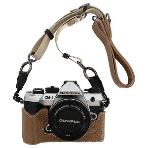 VOVMOEYA �J�����P�[�X OM-5 Mark II �p �J�����P�[�X ���߉\�ȃV�����_�[�X�g���b�v Olympus om5 mk2 PU���U�[�J�o�[ ������� �ی� �҂�����t�B�b�g �O�r�Ή� om5 Mark ii �A�N�Z�T���[, �u���E��
