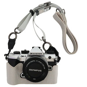 VOVMOEYA �J�����P�[�X OM-5 Mark II �p �J�����P�[�X ���߉\�ȃV�����_�[�X�g���b�v Olympus om5 mk2 PU���U�[�J�o�[ ������� �ی� �҂�����t�B�b�g �O�r�Ή� om5 Mark ii �A�N�Z�T���[, �O���[