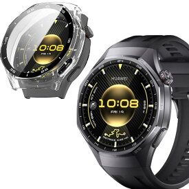 HUAWEI WATCH GT 6 Pro 用 ケース 保護カバー フルカバー保護 防水 一体型 新デザイン SpinoArmor 超薄型 高透過率 全面保護 装着簡単 高耐久 耐衝撃 落下防止 対応HUAWEI WATCH GT 6 Pro (クリア)