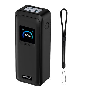 For Anker Prime Power Bank (26250mAh, 300W) �P�[�X �㎿�V���J�Q���f�� �L�Y�h�~ �y�� �C�菝�h�~ �S�ʕی�^ �ϋv�� �ϏՌ� Anker Prime Power Bank (26250mAh, 300W)�P�[�X �J�o�[ (�u���b�N)