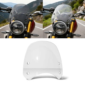 BOFOMTT FOR �X�s�[�h400 �X�N�����u���[400X Speed 400 Scrambler400X 2025 �A�N�Z�T���[ �t�����g�K���X �I�[�g�o�C �t�����g�K���X�v���e�N�^�[ �f�t���N�^�[ �t�F�A�����O (�z���C�g) [���s�A���i]