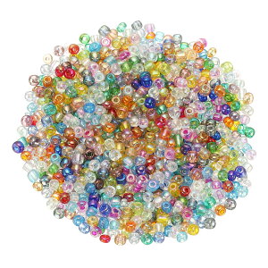 �K���X�r�[�Y 2000�� 3x3mm �`���[�u�^ �V�[�h�r�[�Y �J���t�� DIY ��|�p�p�[�c �A�N�Z�T���[��� �l�b�N���X �u���X���b�g �C�������O �f�� �ޗ�