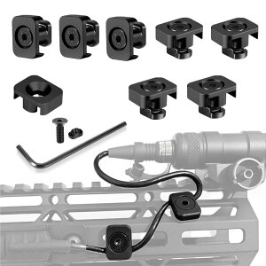 ProWildGear M-LOK ABS�v���X�`�b�N���[���J�o�[�P�[�u���N���b�v���W�����[�Ǘ��V�X�e�� for PEQ-15 DBAL-A2 M600 8���Z�b�g