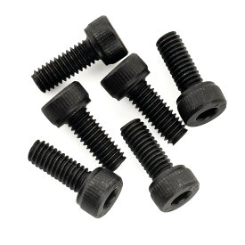 Musiclily Pro M4x10mm 鋼製 ロックナットスクリュー ナットキャップスクリュー Floyd Roseダブルロッキングエレキギター用 ブラック(6本セット)