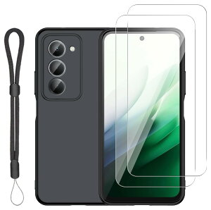JIAYJP For REDMI 15 5G �P�[�X +�t�B���� �����^ �y�� REDMI 15 5G �P�[�X �yJIAYJP�z���ϖ� �����Y�ی� �ϏՌ� �w��h�~ ���炳�甧�G REDMI 15 5G �J�o�[ (�u���b�N)