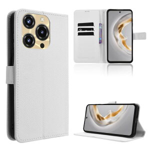 For OUKITEL C69 �P�[�X �蒠�^�yBAOLINTX�z����PU���U�[ �g�уP�[�X �ϏՌ� �y�� ���^ �J�[�h���[ ���u���@�\ �Ή� �w��h�~ �J�o�[ �}�O�l�b�g �S�ʕی� OUKITEL C69 �J�o�[ (�z���C�g)