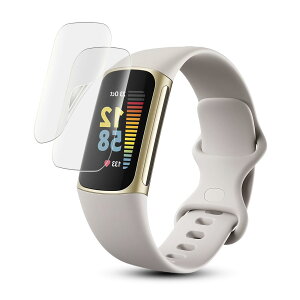 �X�}�[�g�E�H�b�`�ی�t�B���� 2���Z�b�g Fitbit Charge 5 Charge 6 �Ή� �A���`�O���A ���˒ጸ �_�� TPU�f�� �S�ʕی� �w��h�~ ���C��
