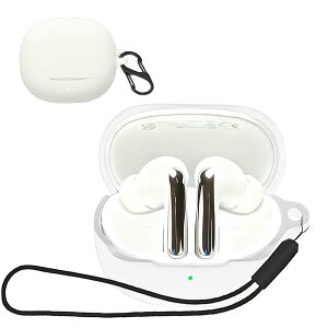 For QCY MeloBuds N60 �P�[�X �J�o�[�yHNWEIWEI�z (�J���r�i�t��+�X�g���b�v�t�� ) �V���R�� �֗� �J���r�i�t ���s �y�ʏ��^ �����[�d�\ QCY MeloBuds N60 �p �P�[�X �J�o�[(�z���C�g)