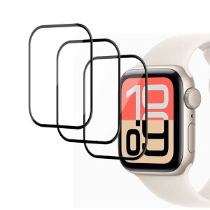 �y3���Z�b�g�zFor Apple Watch SE 3(2025) / 2 / 1 / Series 6 / 5 / 4 (40mm) �t�B���� �ی�t�B���� �yMoahsiuny�zPMMA+PC�������f�� ���d�x 3D�Ȗ� �����ߗ� �h�w�� �ϏՌ� ��ʑN�₩ �\��t���ȒP