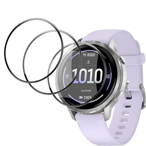 �y3���Z�b�g�zFor GARMIN (�K�[�~��) Venu 4 41mm �t�B���� �ی�t�B���� �yMoahsiuny�zPMMA+PC�������f�� ���d�x 3D�Ȗ� �����ߗ� �h�w�� �ϏՌ� ��ʑN�₩ �\��t���ȒP