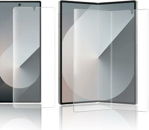 JACRON �ی�t�B���� �p�� Galaxy Z Fold6 �t�B���� �y�_�炩��TPU�f��/�w��h�~/���炳�� �Q�[�� ���쐫/�C�A�[���z �M�����N�V�[Z Fold 6 �Ή� �y��ʕی�/�A���`�O���A�t�B����/���t���ȒP/�L�Y