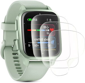 JACRON �t�B���� �p�� �K�[�~�� (Garmin) Venu Sq 2 / Venu Sq 2 Music �t�B���� �yTPU��/�����^/�C�A�Ȃ�/�����ߗ��z Venu Sq 2 Music �Ή� �t���ی� �����x �w��h�~ �L�Y�C���@�\