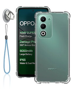For OPPO A5 5G(2025) �P�[�X �S���� �ی�J�o�[ �ԍڃz���_�[�Ή� YANMONGI �����O�t ���X�^���h�@�\ �G�A�o�b �O�X�}�z�P�[�X �ϏՌ� TPU �o���p�[ �X�N���[�� & �J�����ی� ���^ �y�� �g�уJ�o�[