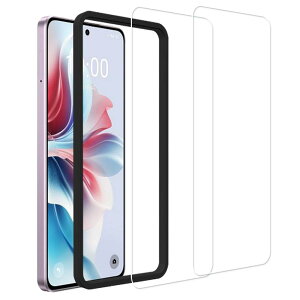 KPNS Oppo Reno 11a �K���X�t�B�����y2���Z�b�g�z�K�C�h�g�t�� ���{�f�ސ� �����K���X OPPO Reno11 A �p �K���X�t�B���� �J�o�[ �ی�t�B����