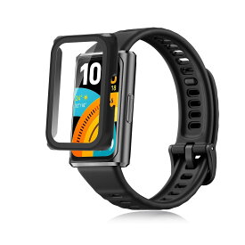 For HUAWEI Band 11 Pro ケース カバー HUAWEI スマートバンド 11 Pro 保護ケース Kluso 高級素材 一体型カバー キズ防止 軽量 全面保護 二重構造 超薄型 装着簡単 耐衝撃 指紋防止保護 ケース （ブラッ
