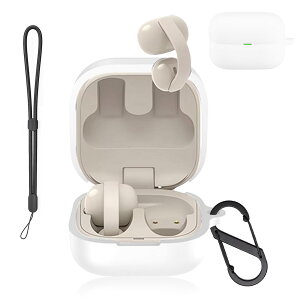 DEVEPLUS SONY LinkBuds Clip ��p �P�[�X �_�炩�� �ȒP���t�� �\�j�[(SONY) WF-LC900 �Ή� �P�[�X �h�o �����^ �����h�~ �L�Y�h�~ �w��h�~(�z���C�g)