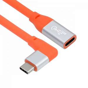 CY USB3.2 �I�X - ���X �����P�[�u�� 20Gbps 90�x�� - �E�p�x ���\�t�g ������ 100W 8K 5K USB4.0 Type-C Thunderbolt3/4�Ή� (30cm)