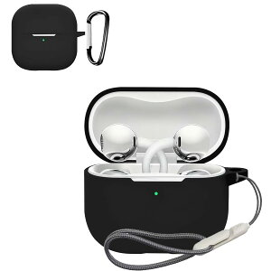 For HUAWEI FreeClip 2 �P�[�X �J�o�[ (�J���r�i�t��+�X�g���b�v�t�� ) �V���R�����[ �����h�~ �L�Y�h�~ �ϏՌ� �����[�d�\ �h�� �h�o HUAWEI FreeClip 2 �p �P�[�X �J�o�[(�u���b�N)