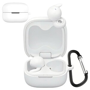 TOORQR For SONY LinkBuds Fit (WF-LS910N) �P�[�X LinkBuds Fit WF-LS910N �J�o�[ �V���R���f�� �P�[�X �ی�J�o�[ �h�� �h�o �����h�~ �L�Y�h�~ �S�ʕی� �y�� �J���r�i�t��(�z���C�g)