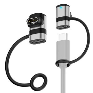 GYOKUYU [�ϊ��A�_�v�^�[+�X�g���b�v] For �K�[�~��(GARMIN) Type-C�P�[�u���Ή� L�^ garmin Venu 4/X1/fenix 8/ forerunner 970/265/165/570/Approach/s70/s62/instinct 3�Ή� �`���[�W���[�Ή� �ϊ��}�C�N�� �ی� �L���b�v