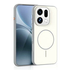 HUKWIMO For OPPO Find X9 �P�[�X�y2025�N �}�O�l�b�g�z���� ���C�����X�[�d�Ή� �n�C�u���b�h�\�� �ϏՌ� �X�g���b�v�z�[���t�� OPPO Find X9 �Ή� [�z���C�g]