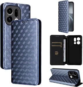 For OPPO Find X9 Pro �P�[�X �蒠�^ �J�o�[ ���z�^ ��v���� �J�o�[ �ϏՌ� �S�ʕی� �J�[�h���[ ���� �U�[ �J�[�h�|�P�b�g ���� �X�^���h�@�\�t�� �}�O�l�b�g �z (�u���[)