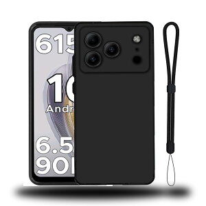 For DOOGEE Note56/DOOGEE Note56 Pro �P�[�X �ی�J�o�[ �u���b�N �y�� �_�� �w��h�~ ���ϖh�~ �C�菝�h�~ �����Y�ی� ���E�ȒP TPU �P�[�X(�u���b�N)