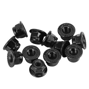 12PCS RC CAR CAR BLACK NONSLIP LOCK NUTS for Axial 4 6 SCX10 4mm�z�C�[�����b�N�i�b�g�A�N�Z�T���[1/10 SC���f���ƌ݊��� (��)