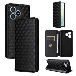 For Blackview Wave 9C �P�[�X �蒠�^ �J�o�[ ���z�^ ��v���� �J�o�[ �ϏՌ� �S�ʕی� �J�[�h���[ ���� �U�[ �J�[�h�|�P�b�g ���� �X�^���h�@�\�t�� �}�O�l�b�g �z (�u���b�N)