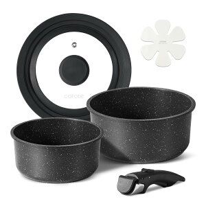 CAROTE �J���[�e �� �Z�b�g 5�_ IH�K�X�ΑΉ� PFOA PFOS �t���[ ��Z�b�g 16cm�� 20cm�� �����̂Ƃ�� ��l��炵�Z�b�g �}�[�u���R�[�g �X���X�����ׂ� �������ɂ��� ������ꂪ�ȒP �I�[�u��
