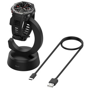 [RuenTech] �Ή�Amazfit Active Max/Active3 Premium/T-Rex Ultra2/T-Rex3 Pro/T-Rex3/Balance2/Balance/Helio Strap �[�d�� �A�}�Y�t�B�b�g Balance2 �p�}�O�l�b�g���[�d�X�^���h USB-C�P�[�u���t�� C���^ �ߏ[�d�ی� �����ϋv