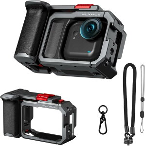 Insta360 GO Ultra �Ή� �J�����P�[�W �L�b�g �O���b�v�z���_�[ �V���b�^�[�{�^���t,�t�b�N/�����h�~�p�X�g���b�v �t��