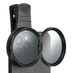 �X�}�z�J���������Y 52mm �N���b�v�� �O���f�[�V�����t�B���^�[ �~�Ό������Y �O���[ �X�}�[�g�t�H�� DSLR�J�����Ή�