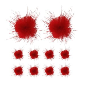 M METERXITY 10�p�b�N�̃t�F�C�N�є�̃|���|�� 1�C���`/2.5 cm�̏_�炩���t���t�������|���|���{�[�� �G���X�e�B�b�N ���[�v�~�j�t�� �X�q/�o�b�O/�L�[�`�F�[��/�j�b�g�A�N�Z�T���[/DIY�N���t�g