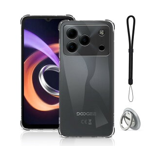 DOOGEE Note56/Note56 Pro �p �P�[�X �J�o�[ �X�^���h�t�� �p�x�����\ �ԍڃz���_�[�Ή��yNOUKAJU�z �X�}�z�P�[�X �X�g���b�v�t�� �y�� �\�t�g TPU �N���A �����₷�� �w��h�~ �ϏՌ� ���ϖh�~