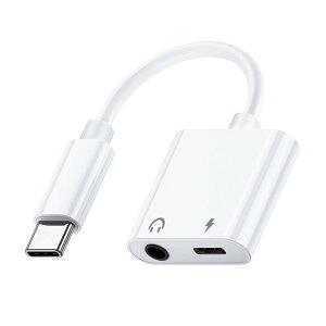 Type-C to 3.5mm �C���z���W���b�N USB C to 3.5mm 2in1 �����[�d �C���z���W���b�N �ϊ� �^�C�vC �C���z�� PD10W �[�d���Ȃ��� ���ʒ���/�ʘb/���y�Ή� �[�d/���y(�z���C�g)