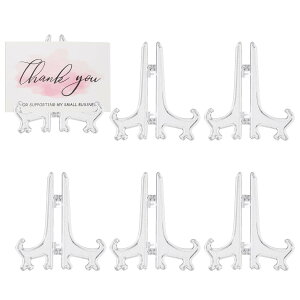 PATIKIL �f�B�X�v���C�p 3�C���`�A�N�����v���[�g�X�^���h 6���� �A�N�����C�[�[���f�B�X�v���C�X�^���h �܂肽���݉\�ȃN���A�C�[�[���v���[�g�z���_�[ �ʐ^�t ���[�� �t�H�g�J�[�h CD
