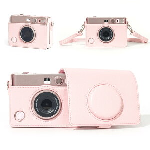 TEHAOUU �J�����P�[�X �x�m�t�C���� �`�F�L instax mini EVO �Ή� ���C�g�s���N �ی�o�b�O �V�����_�[�X�g���b�v�t�� �X�����t�B�b�g ���[�P�[�X