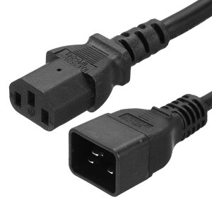 PATIKIL AC�d���R�[�h 3�� C20�I�X - C13���X 2.5mm 1m 3.3�t�B�[�g 250V 10A 16A PDU�����P�[�u�� �m�[�g�p�\�R�� �d�q�@�� �v�����^�[ ���W�I ���j�^�[�p