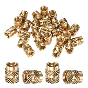 M METERXITY 25�p�b�N�̃l�W���݃C���T�[�g - M6 x 10mm L x 8mm OD�^�J�q�[�g�Z�b�g�C���T�[�g�i�b�g 3D�v�����g���i/�v���X�`�b�N���i/�~�j�`���A�d�q���i�p�������g���b�N�m�u�i�b�g