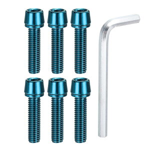 PATIKIL M5 x 20mm ���]�ԃX�e���{���g 6�s�[�X �Z�p�e�[�p�[�{���g ���b�V���[&�����`�t�� BMX/MTB/���[�h�o�C�N�p �u���[