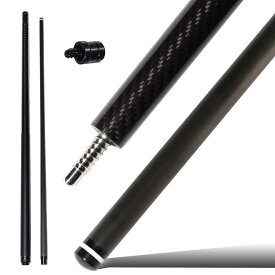 ビリヤード キュー T700カーボンファイバー前肢 3K綾織りカーボン後肢 ブレイクキュー 長さ147cm 重量19oz 先端径12.9mm UV印刷+エラストマーグリップ ステンレス8条ネジ連結 プロ仕様