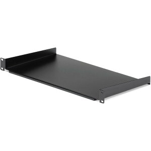 StarTech.com 1U �Œ莮�T�[�o�[���b�N�I��/AV & �l�b�g���[�N 19�C���`���u���b�N�p�J���`���o�[�g���C/���ϋv���X�`�[��/�ω׏d20kg/���s25cm �u���b�N CABSHELF1U10