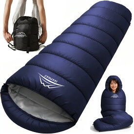 寝袋 マミー型 シュラフ 洗える コンパクト 収納袋付き オールシーズン キャンプ 登山 防災 車中泊 来客用 撥水加工 丸洗いOK