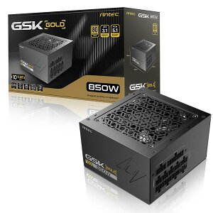 ANTEC �d�����j�b�g GSK850 V2 ATX3.1 �o��850W �u���b�N 80PLUS GOLD �F�؎擾 �������E���ϋv �t�����W�����[�� �d�����j�b�g Antec GSK850 V2 ATX3.1