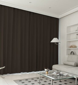 �Ռ��J�[�e�� 1�� �Ռ���100% 1������ ��200×��180cm �_�[�N�u���E�� �h���[�v�J�[�e�� �h�� �ՔM �f�M �ۉ� �ȃG�l UV�J�b�g �`��L�� ����@OK �^�b�Z�� �t�b�N�t