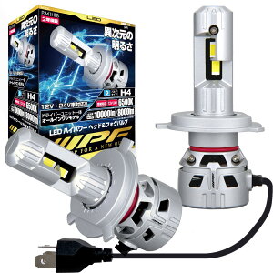 IPF �w�b�h���C�g �t�H�O�����v LED �ԗp H4 Hi/Lo�ؑ� 10000lm/8000lm �n�C�p���[ ���n�C���[���� 6500K �z���C�g 12V24V���p 2�{�� �V�Ԍ��Ή� �h���C�o�[���j�b�g��̌^ ��p�t�@������ �q�[�g�p�C�v