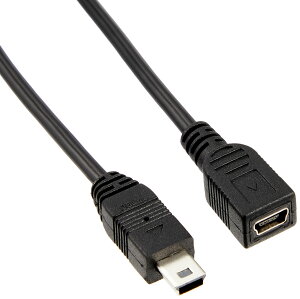 �ϊ����l USB�����P�[�u�� PHS �f�W�J���p �f�[�^�]�� �[�d�Ή� USBM5/CA90F USB miniB 5�s�� �ϊ��A�_�v�^�[ 90cm