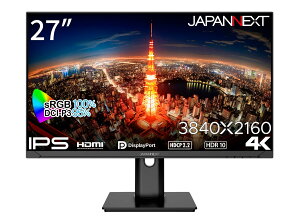 JAPANNEXT 27�C���` 4K���j�^�[ JN-IPS2710UHDR-HSP IPS�p�l�� 3840x2160 UHD �f�B�X�v���C HDMI DP �X�s�[�J�[���� �������� ��] �s�{�b�g VESA�Ή� �u���[���C�g�J�b�g PC���j�^�[